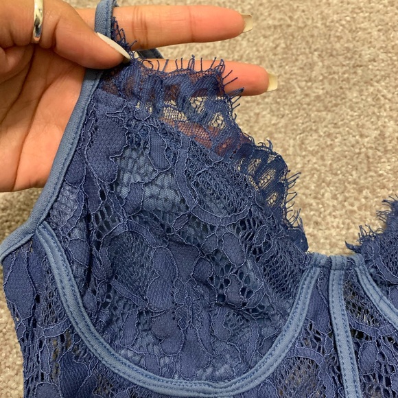 Blue Lace Bodysuit - Picture 7 of 8